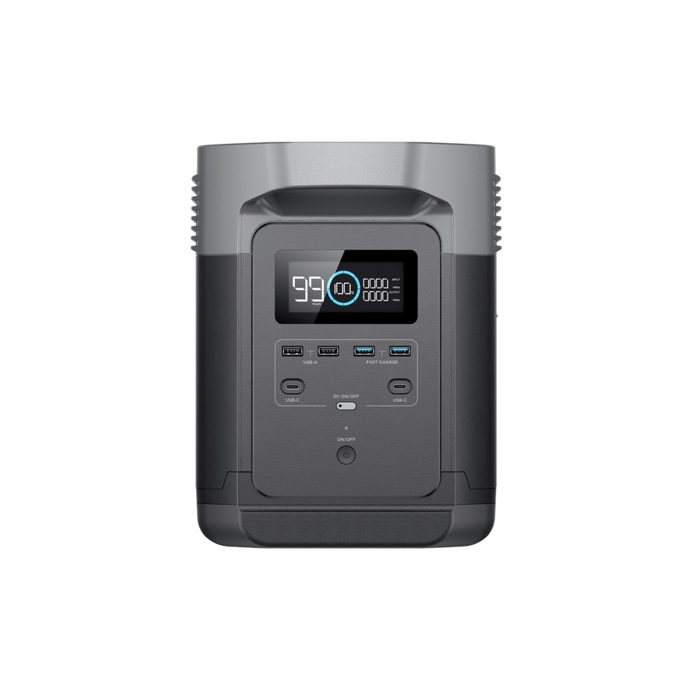 EcoFlow DELTA portable power station with 1260 Wh capacity and 6 AC outlets
