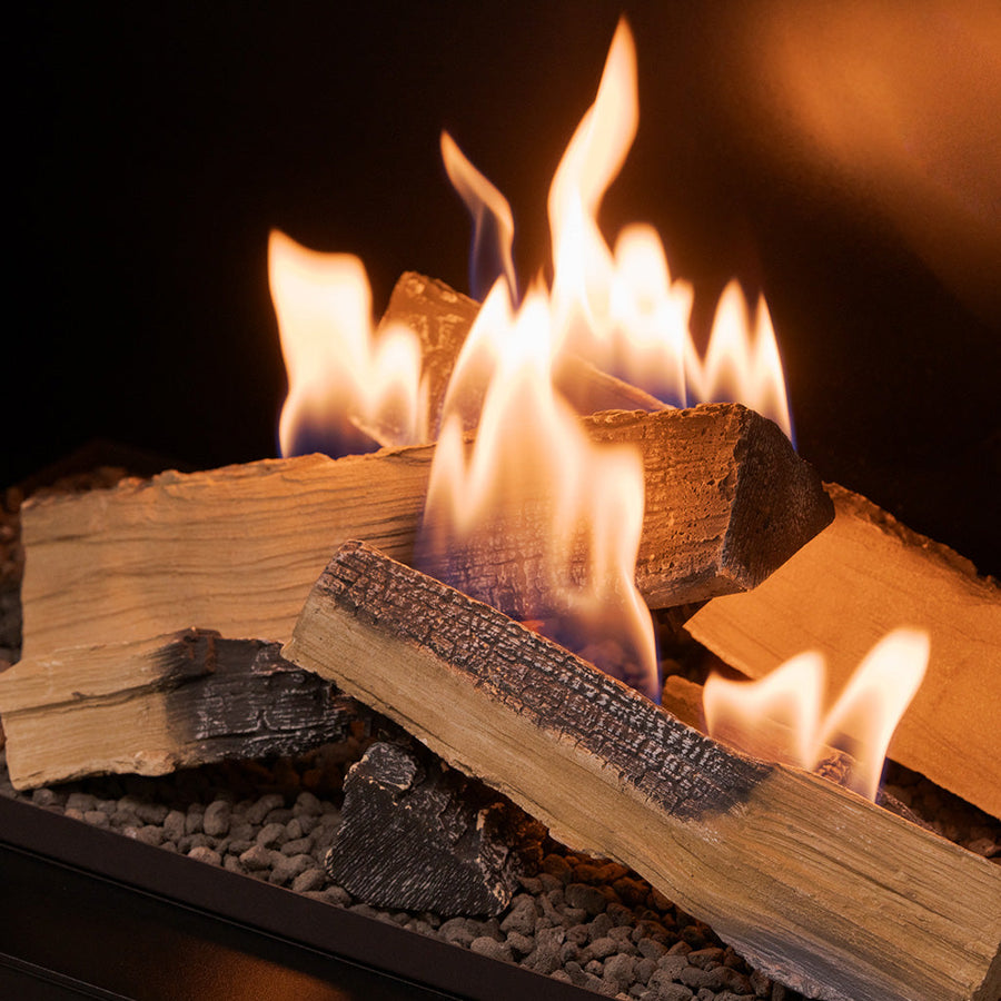Planika FLA4 FLOGS 990 bioethanol burner with ceramic logs and realistic flames